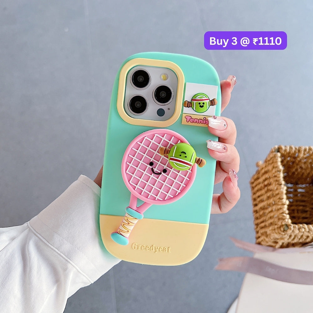Unique Tennis Silicone Soft Phone Case | Mobile Cover - iPhone 14 Pro Max