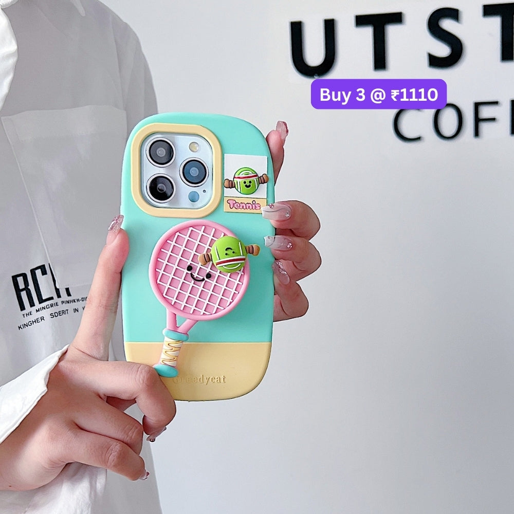 Unique Tennis Silicone Soft Phone Case | Mobile Cover - iPhone 14 Pro Max