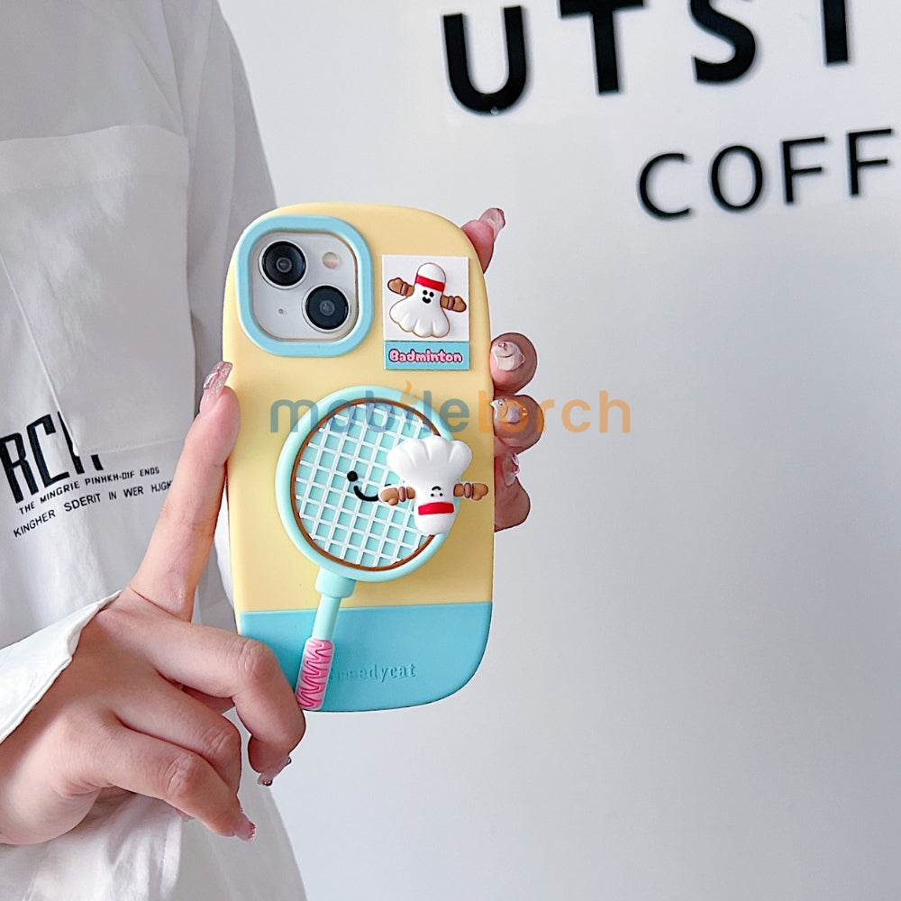 Unique Tennis Silicone Soft Phone Case | Mobile Cover - iPhone 15 Pro Max