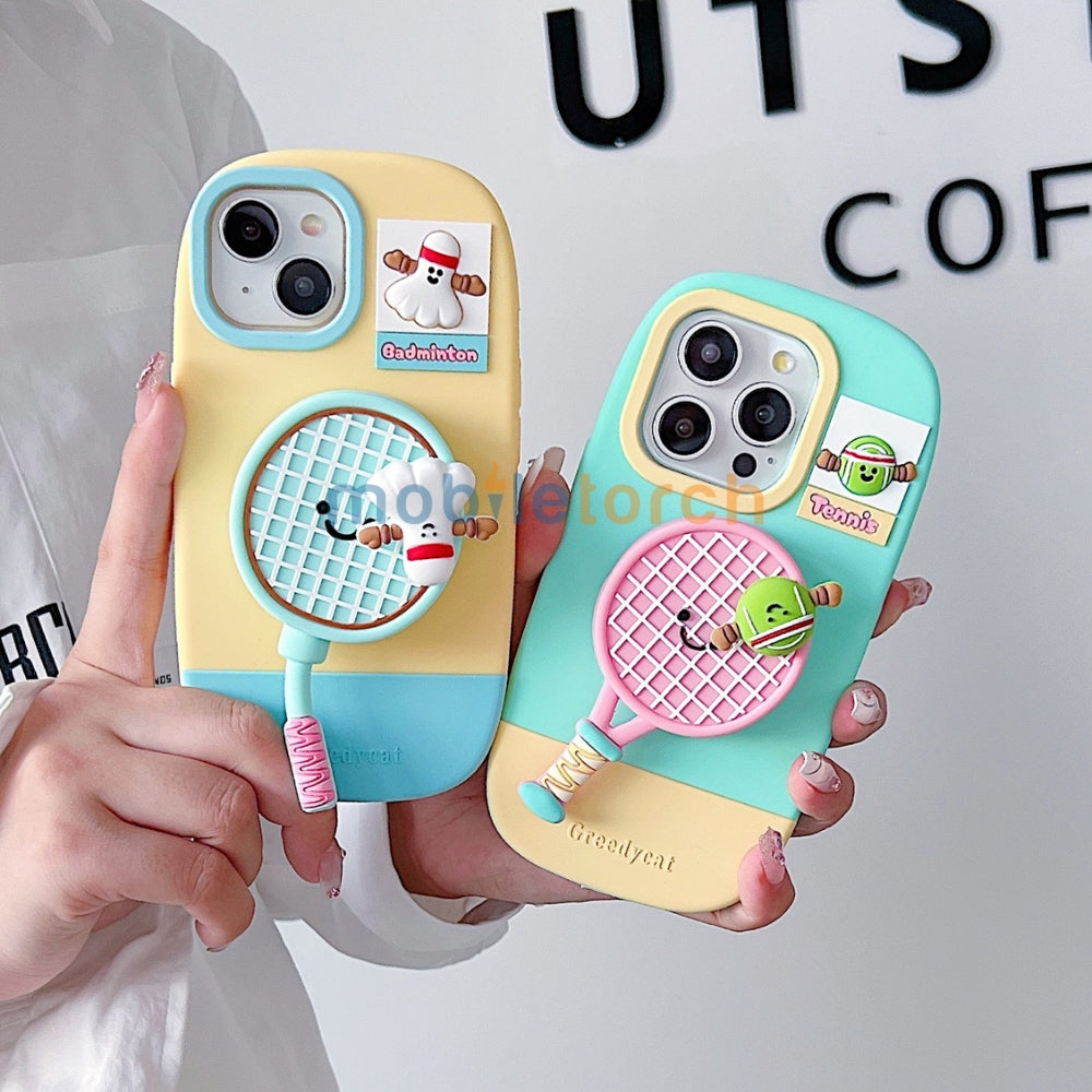 Unique Tennis Silicone Soft Phone Case | Mobile Cover - iPhone 15 Pro Max