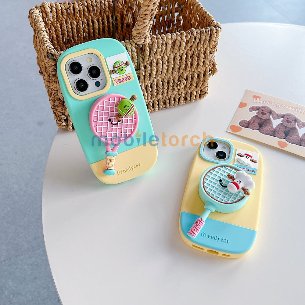 Unique Tennis Silicone Soft Phone Case | Mobile Cover - iPhone 15 Pro Max