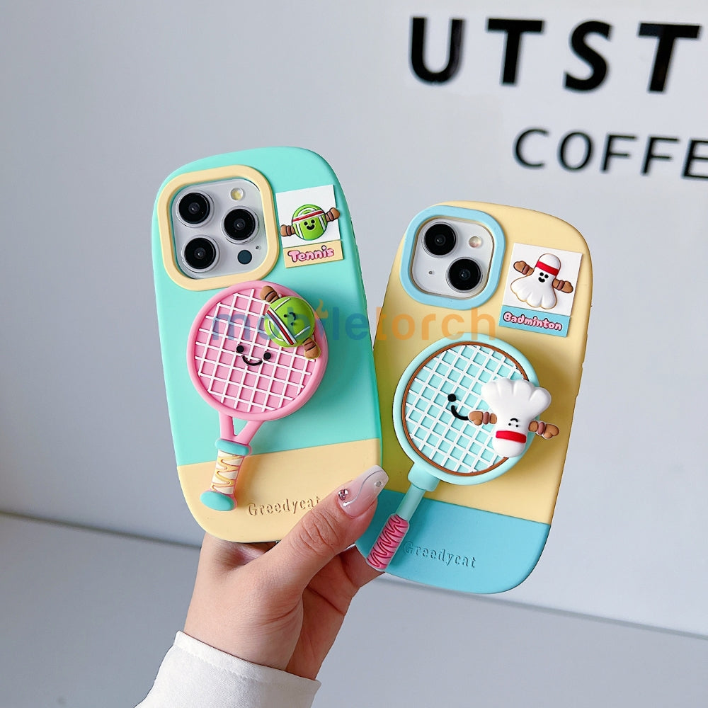 Unique Tennis Silicone Soft Phone Case | Mobile Cover - iPhone 15 Pro Max