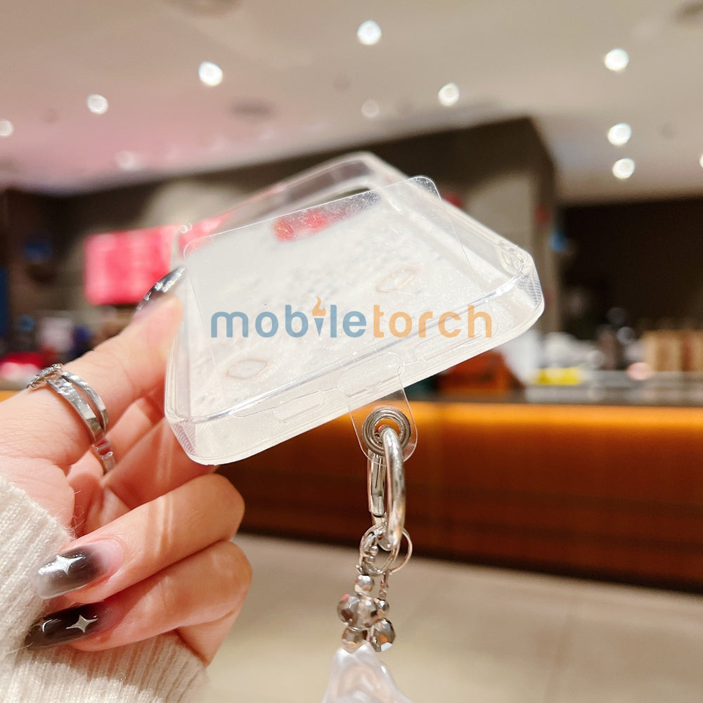 White Rubber Gel Coating Colorful Stone Phone Case - iPhone 13
