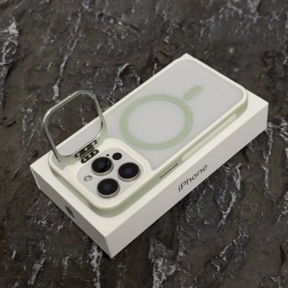 Wireless Charging Matte Stand Magnetic Phone Case