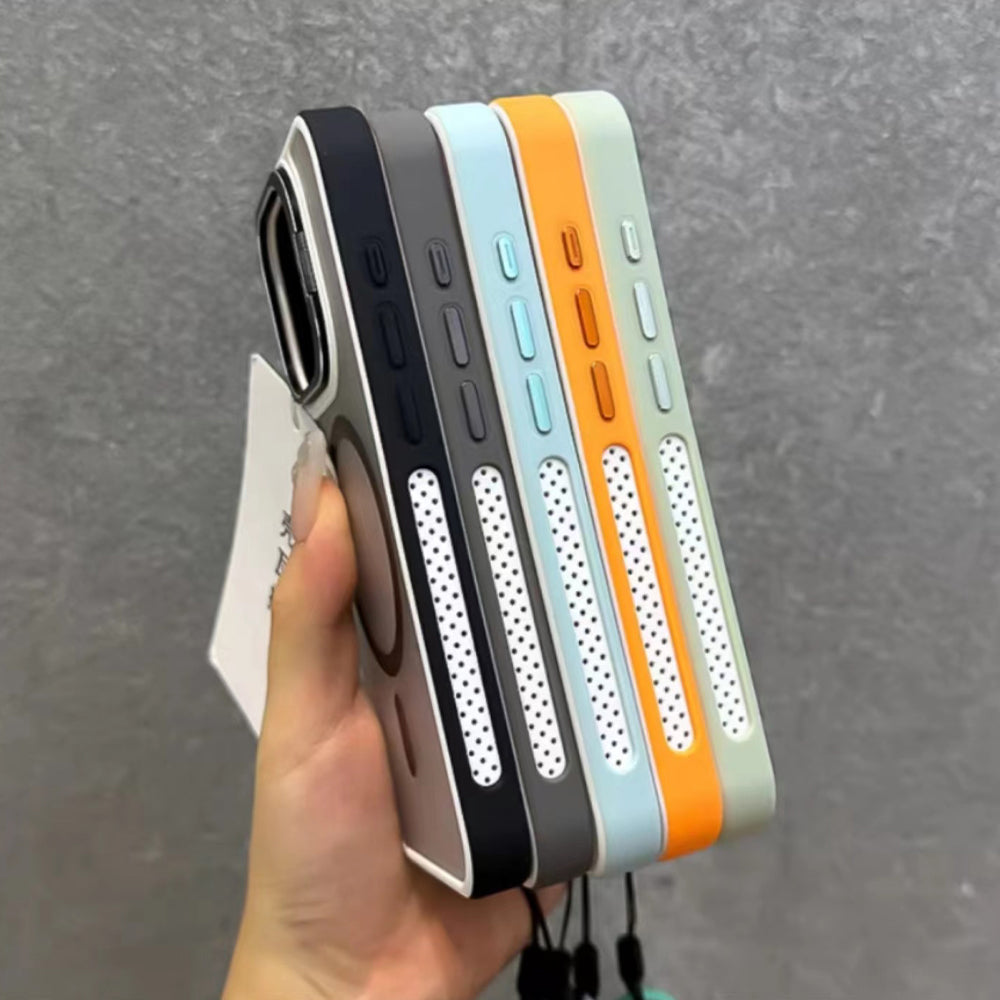 Wireless Charging Matte Stand Magnetic Phone Case