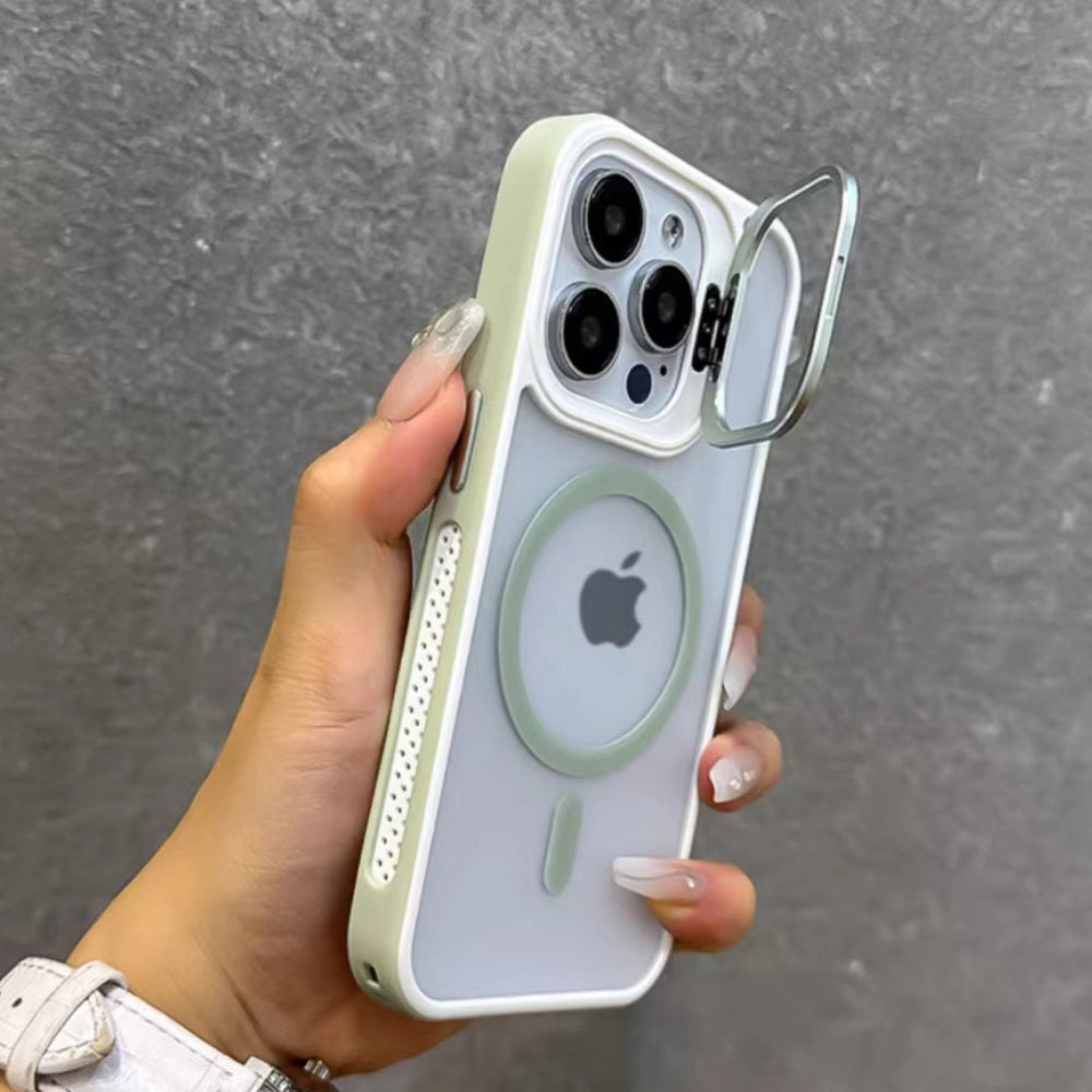 Wireless Charging Matte Stand Magnetic Phone Case