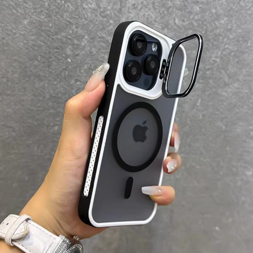 Wireless Charging Matte Stand Magnetic Phone Case