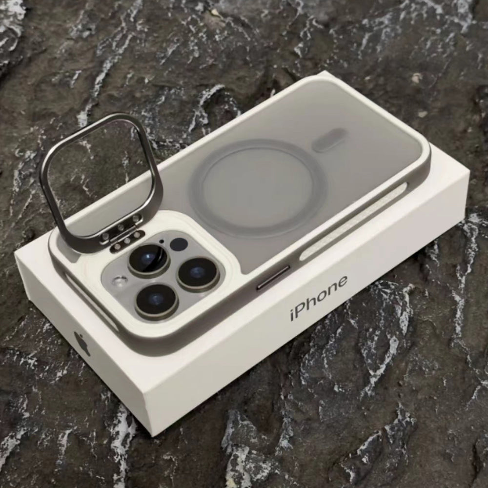 Wireless Charging Matte Stand Magnetic Phone Case