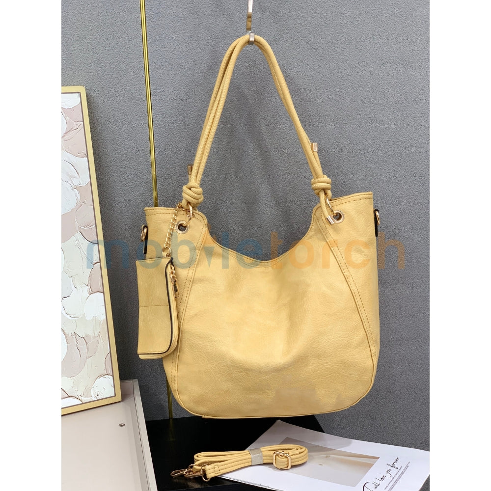 Women Fashion Large Capacity Bag | PU Leather Tote Shoulder Bag with Mini Pocket