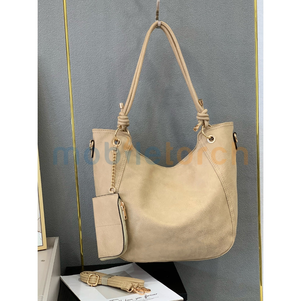 Women Fashion Large Capacity Bag | PU Leather Tote Shoulder Bag with Mini Pocket
