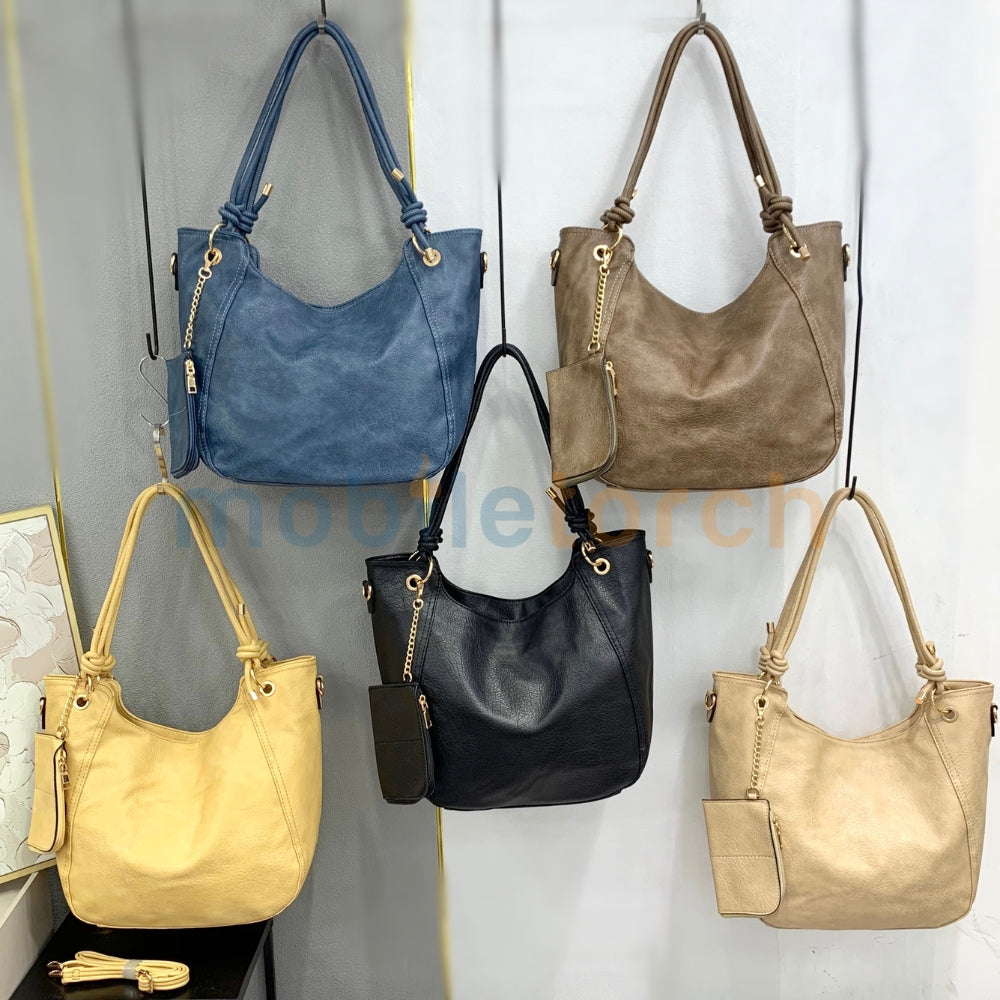 Women Fashion Large Capacity Bag | PU Leather Tote Shoulder Bag with Mini Pocket