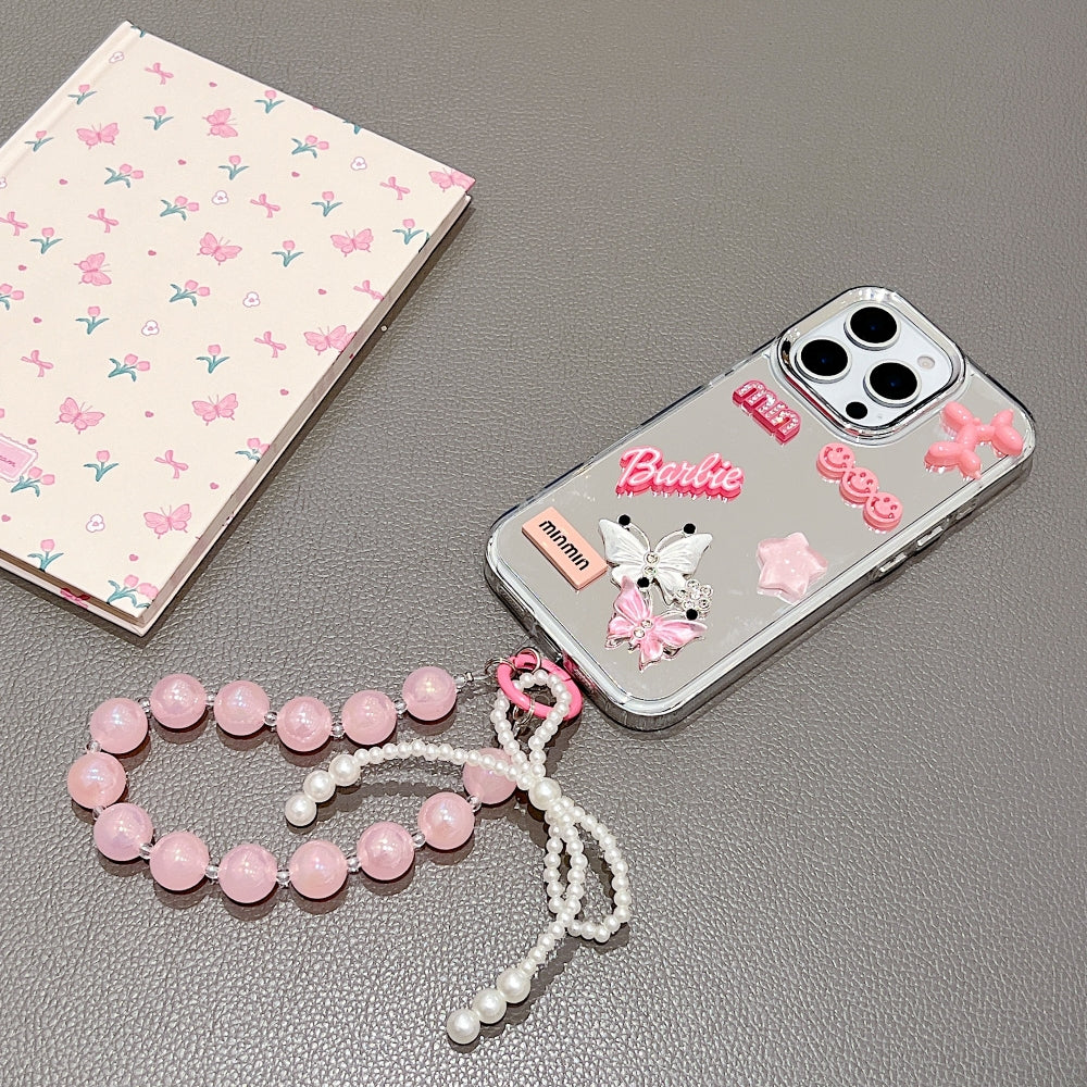 3D Creative Toy Graphic Mirror Phone Case With Bracelet
