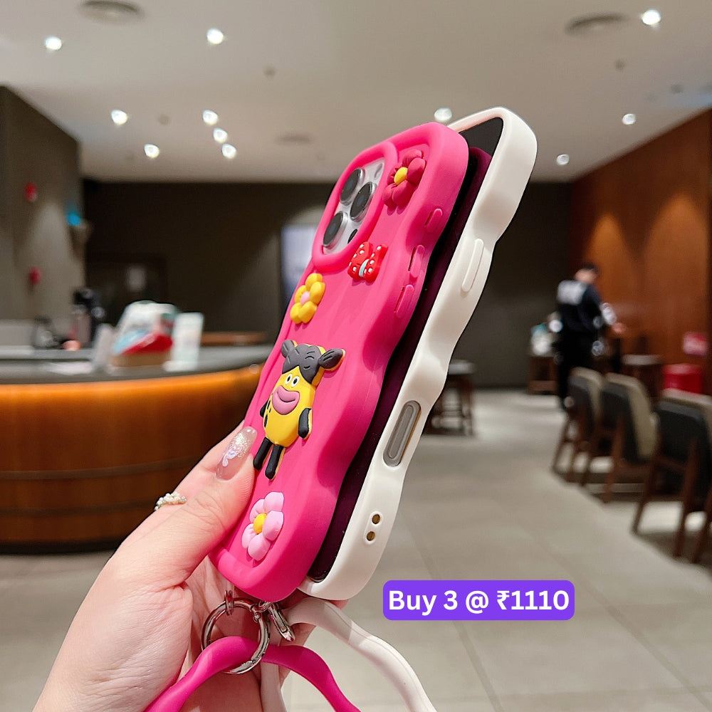 3D Flower and Cartoon TPU (Soft) Phone Case - Samsung A15