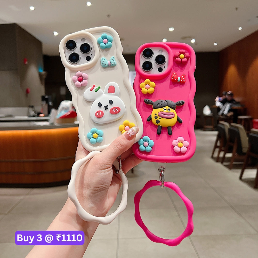 3D Flower and Cartoon TPU (Soft) Phone Case - Samsung A15