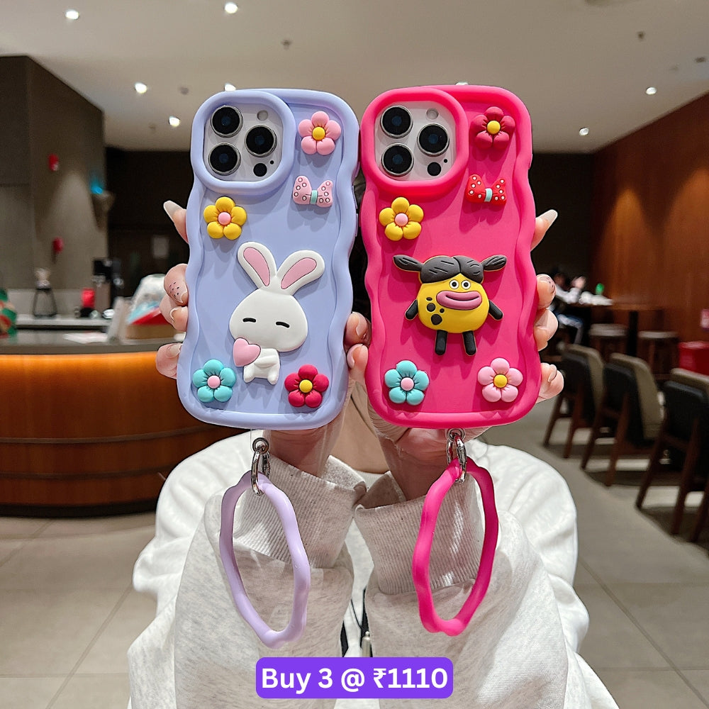 3D Flower and Cartoon TPU (Soft) Phone Case - Samsung A15