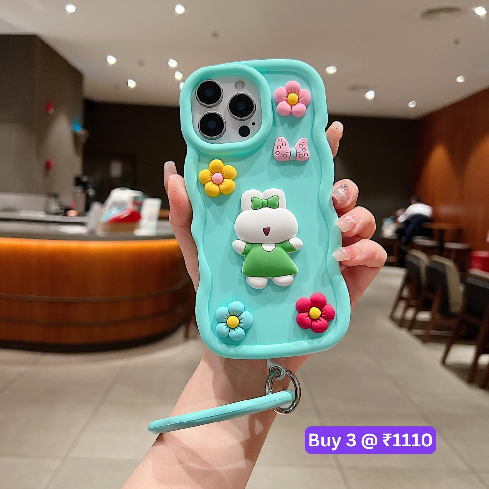 3D Flower and Cartoon TPU (Soft) Phone Case - Samsung A15