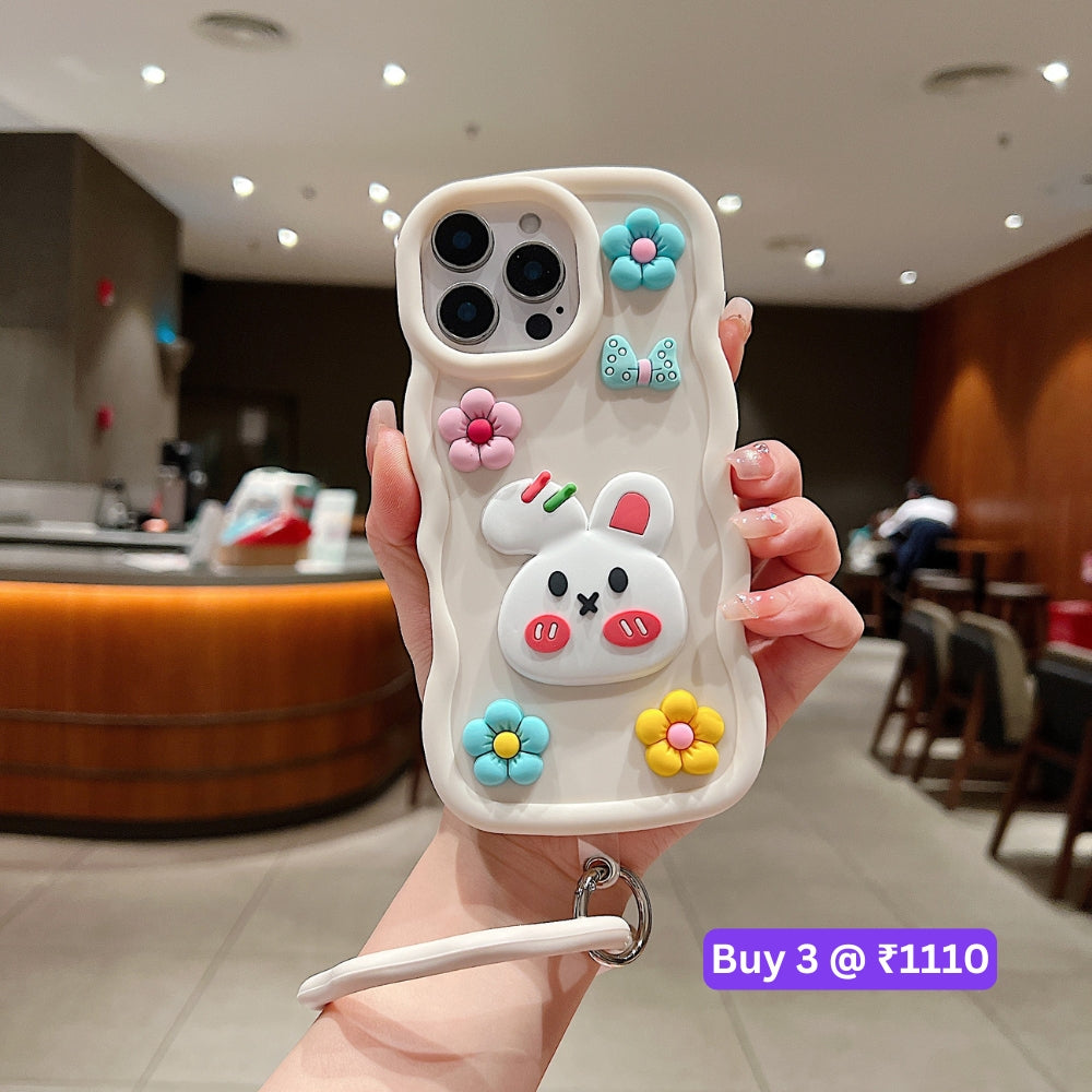 3D Flower and Cartoon TPU (Soft) Phone Case - Samsung A15