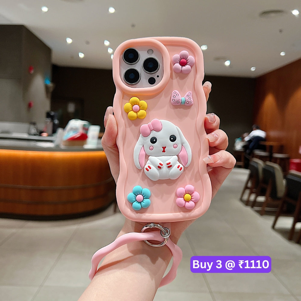 3D Flower and Cartoon TPU (Soft) Phone Case - Samsung A15