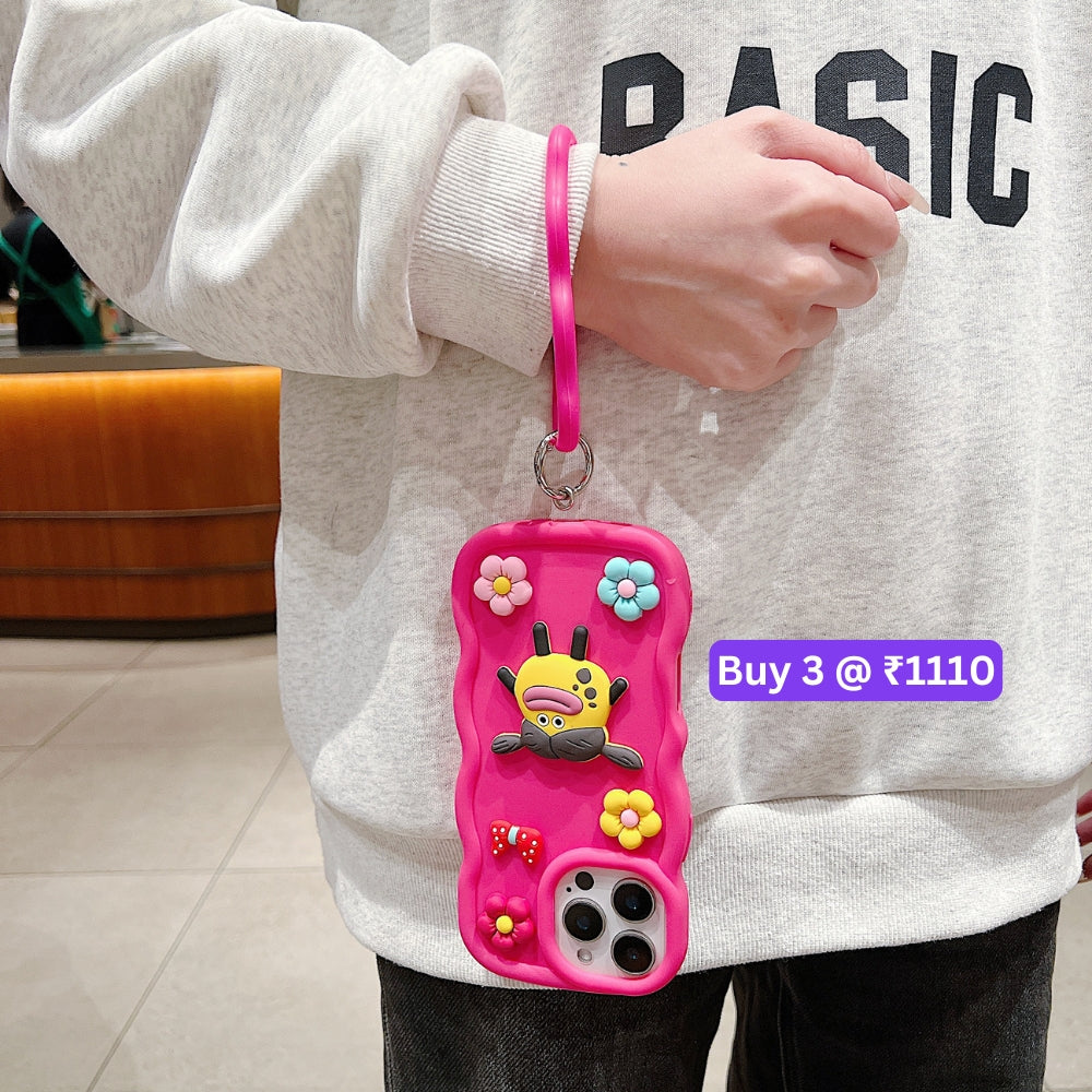 3D Flower and Cartoon TPU (Soft) Phone Case - Samsung A15