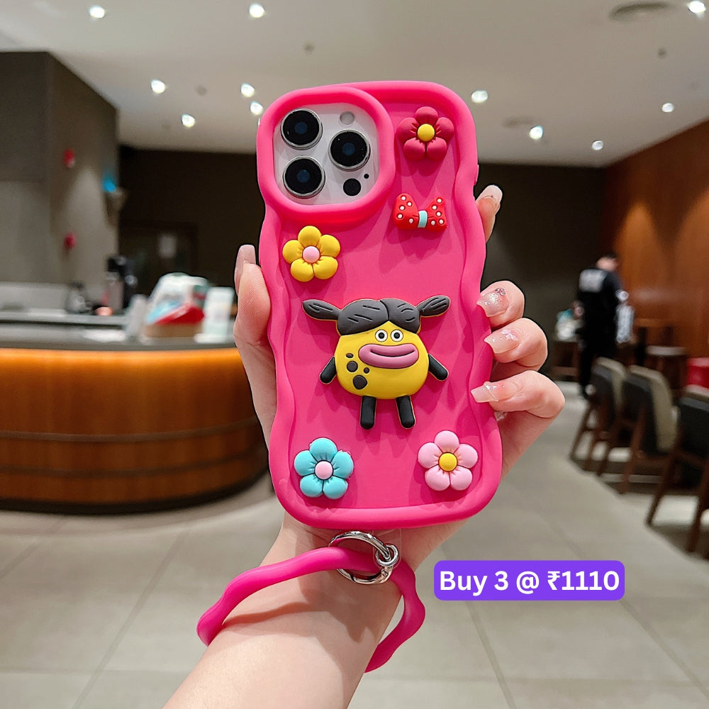3D Flower and Cartoon TPU (Soft) Phone Case - Samsung A15