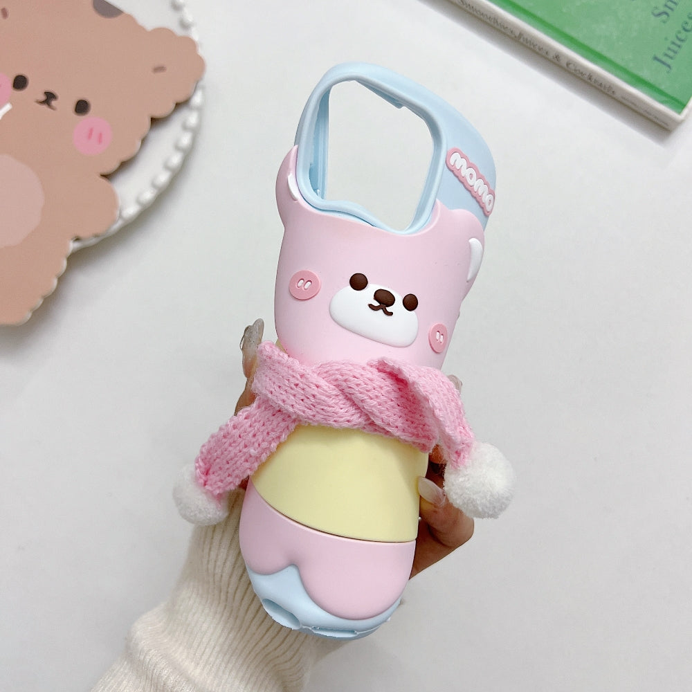 3D Silicone Bear Soft Phone Case - iPhone 14 Pro Max