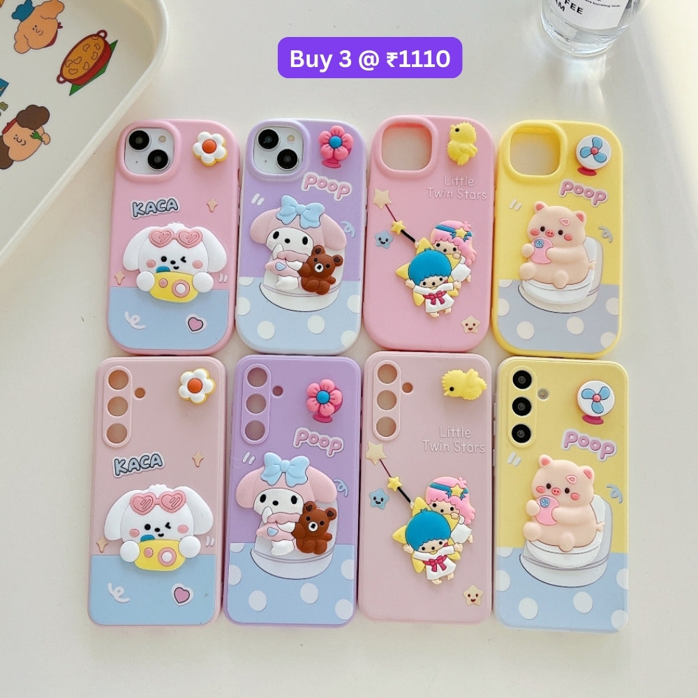 3D Spin Flower Silicone Soft Phone Case - Realme 11 Pro (5G)