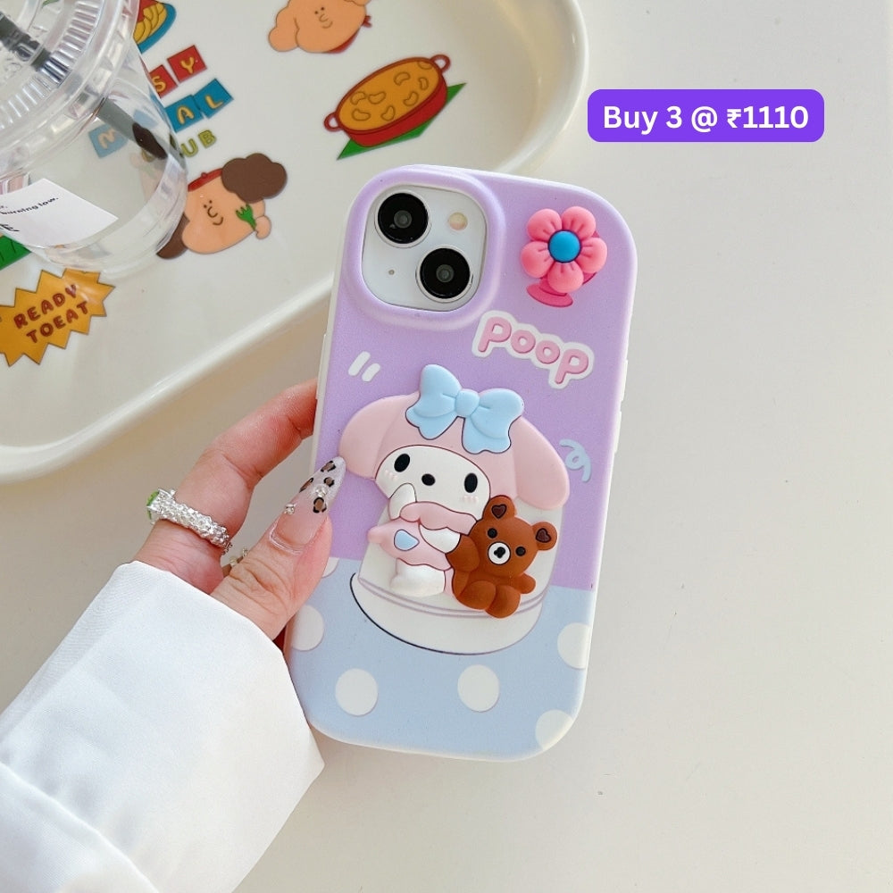 3D Spin Flower Silicone Soft Phone Case - Realme 11 Pro (5G)