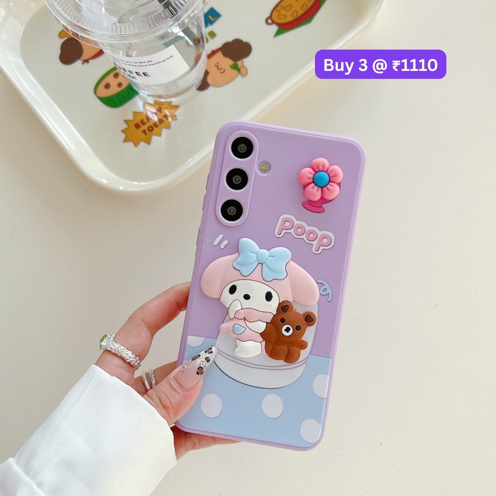 3D Spin Flower Silicone Soft Phone Case - Realme 11 Pro (5G)