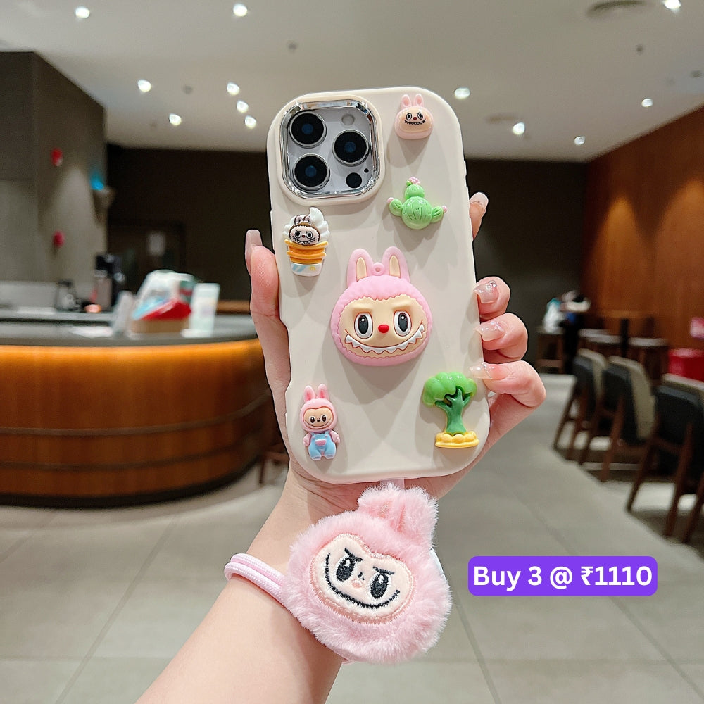 3D Toy Silicone Metal with Wrist Band Phone Case - Samsung S23