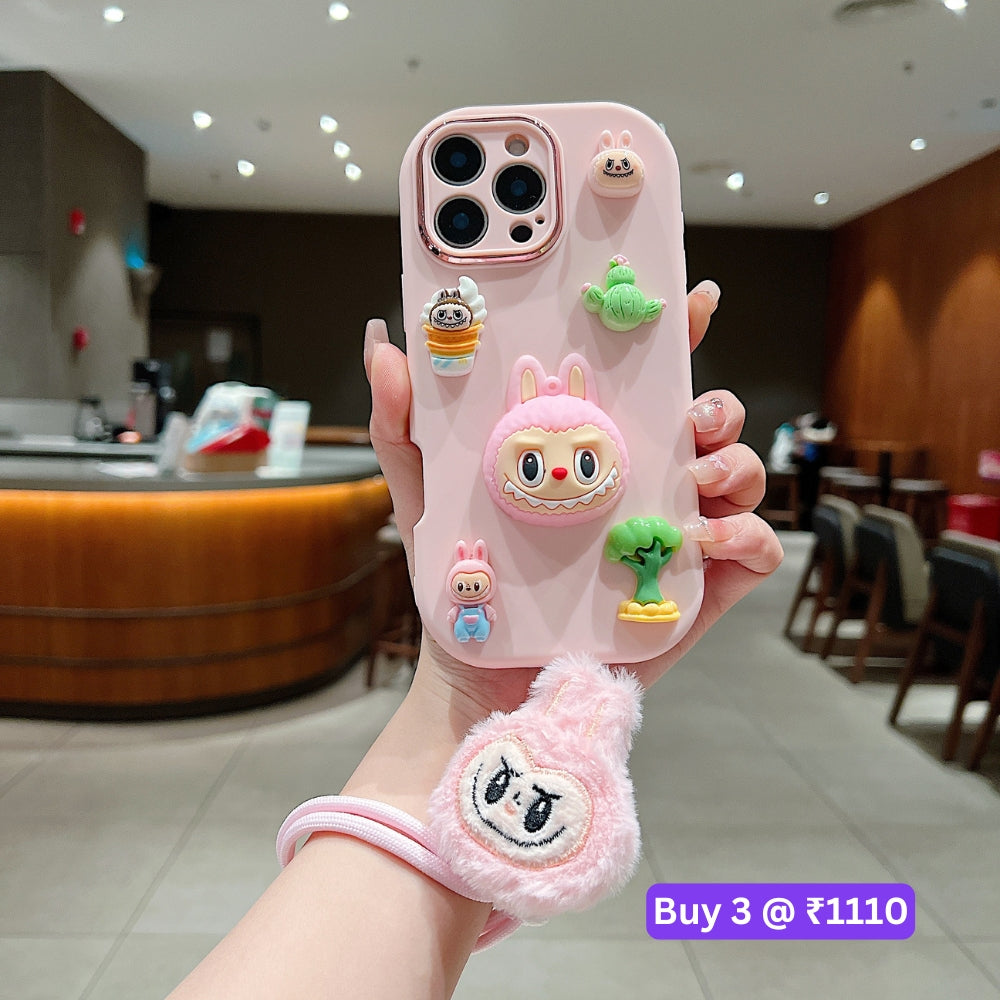 3D Toy Silicone Metal with Wrist Band Phone Case - Samsung S23