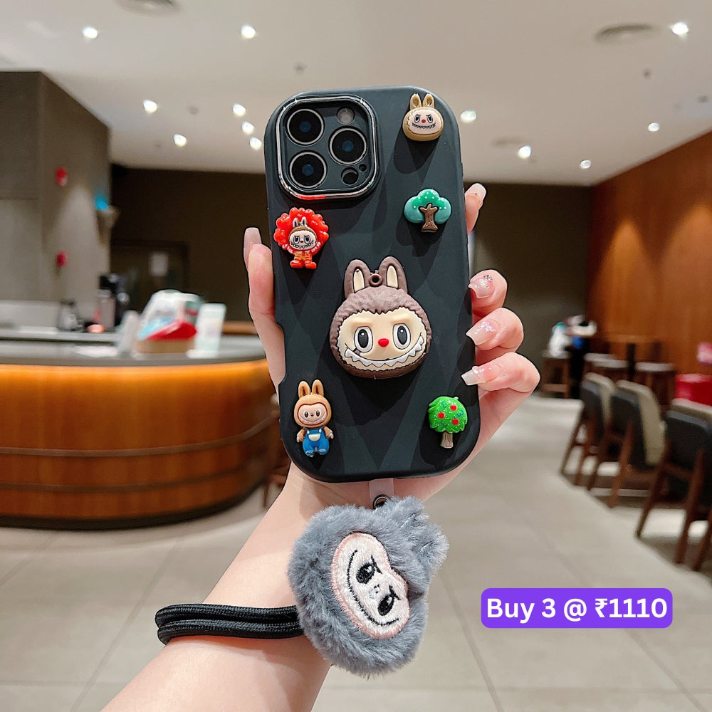 3D Toy Silicone Metal with Wrist Band Phone Case - Samsung S23