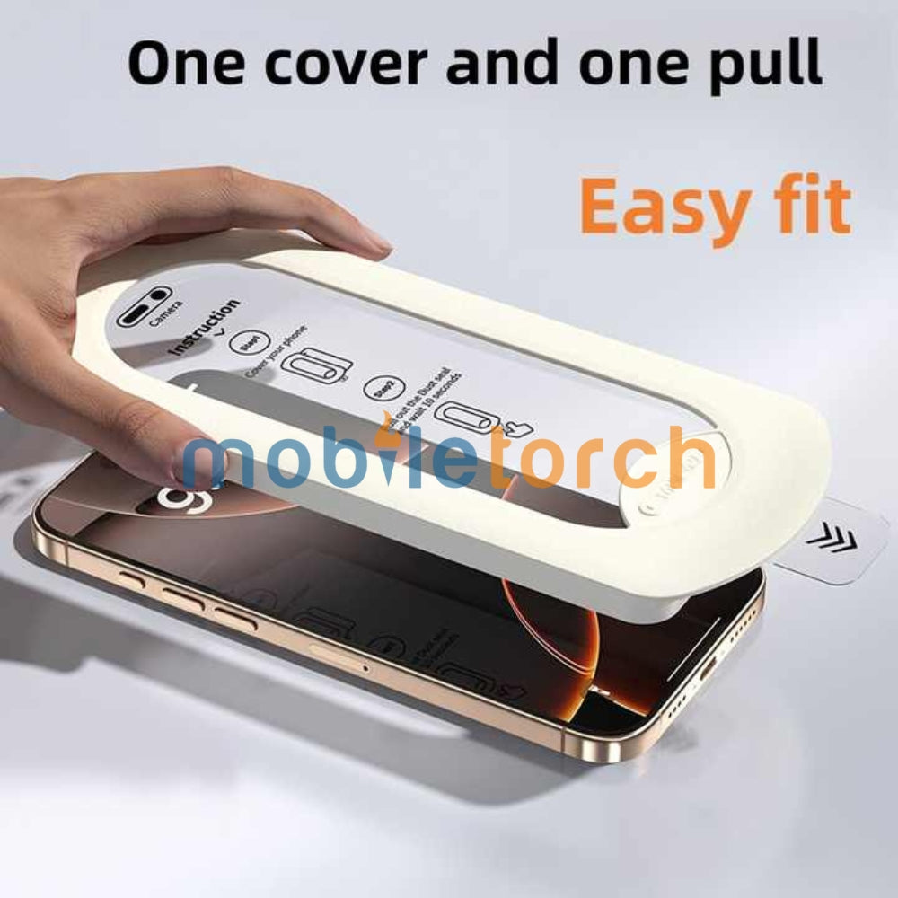 9H Anti - Scratch Hight Definition Instant Sticker Tempered Glass | Screen Protector | Installation Kit with Applicator - iPhone Series