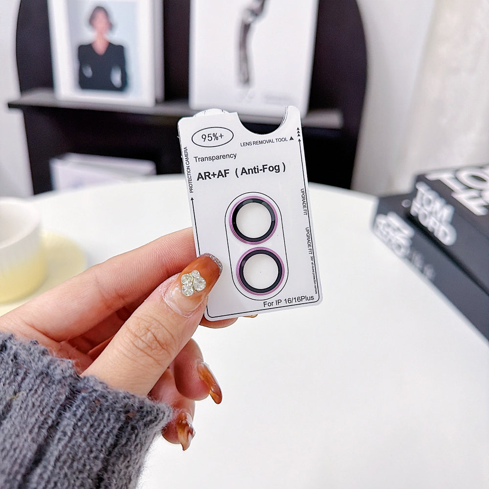 Camera Lens Protection Ring - iPhone Series AF+AF Anti-Reflection 3D Radian 9H Metal Aluminum Alloy