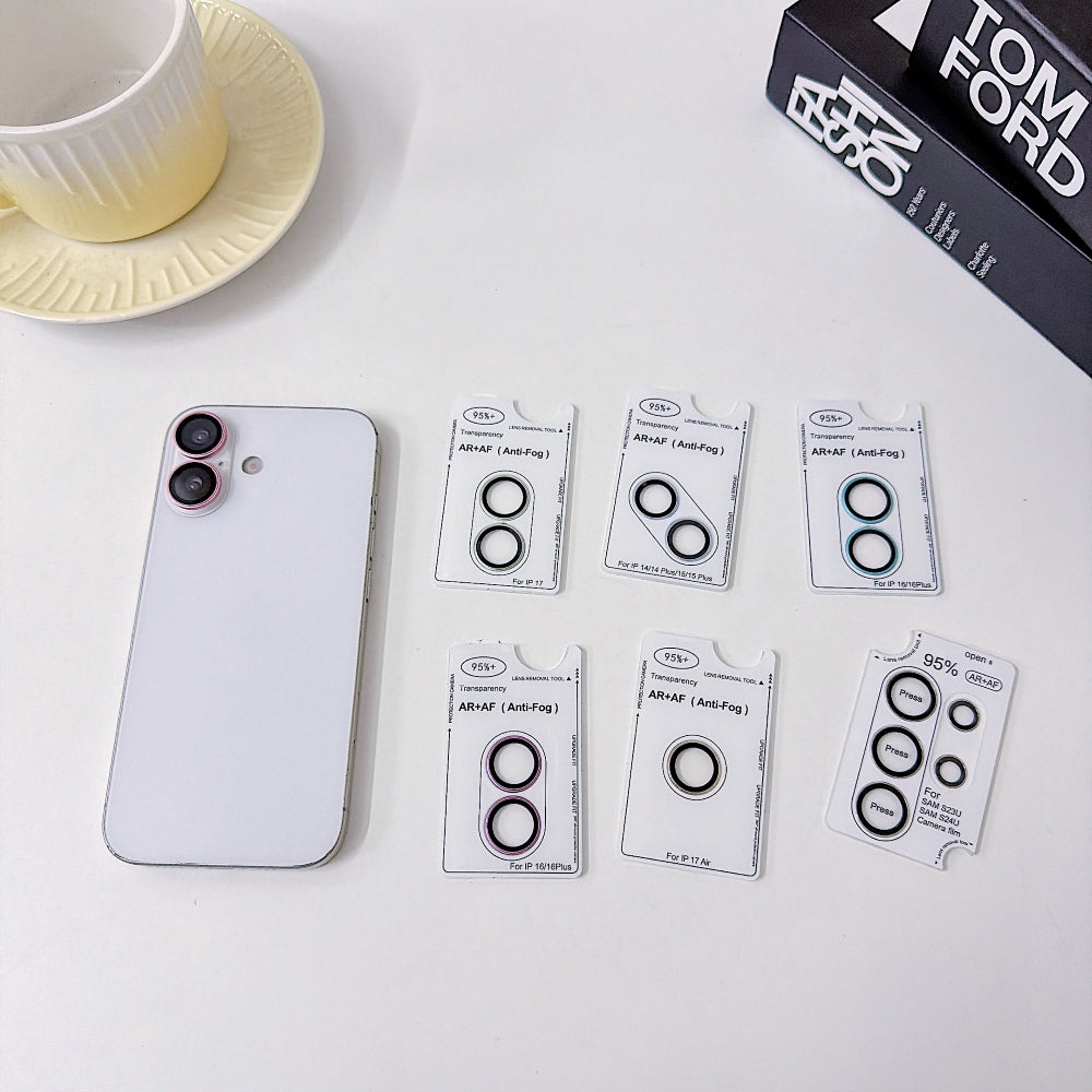 Camera Lens Protection Ring - iPhone Series AF+AF Anti-Reflection 3D Radian 9H Metal Aluminum Alloy