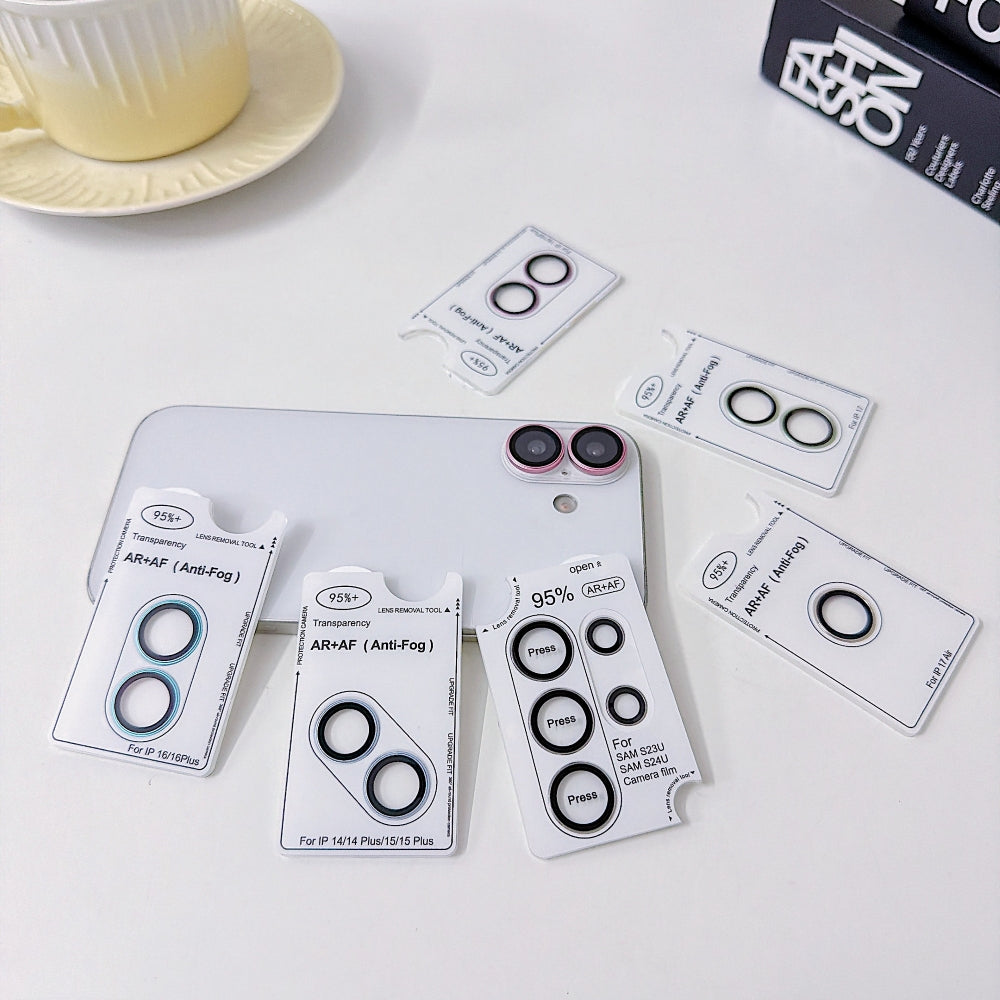 Camera Lens Protection Ring - iPhone Series AF+AF Anti-Reflection 3D Radian 9H Metal Aluminum Alloy