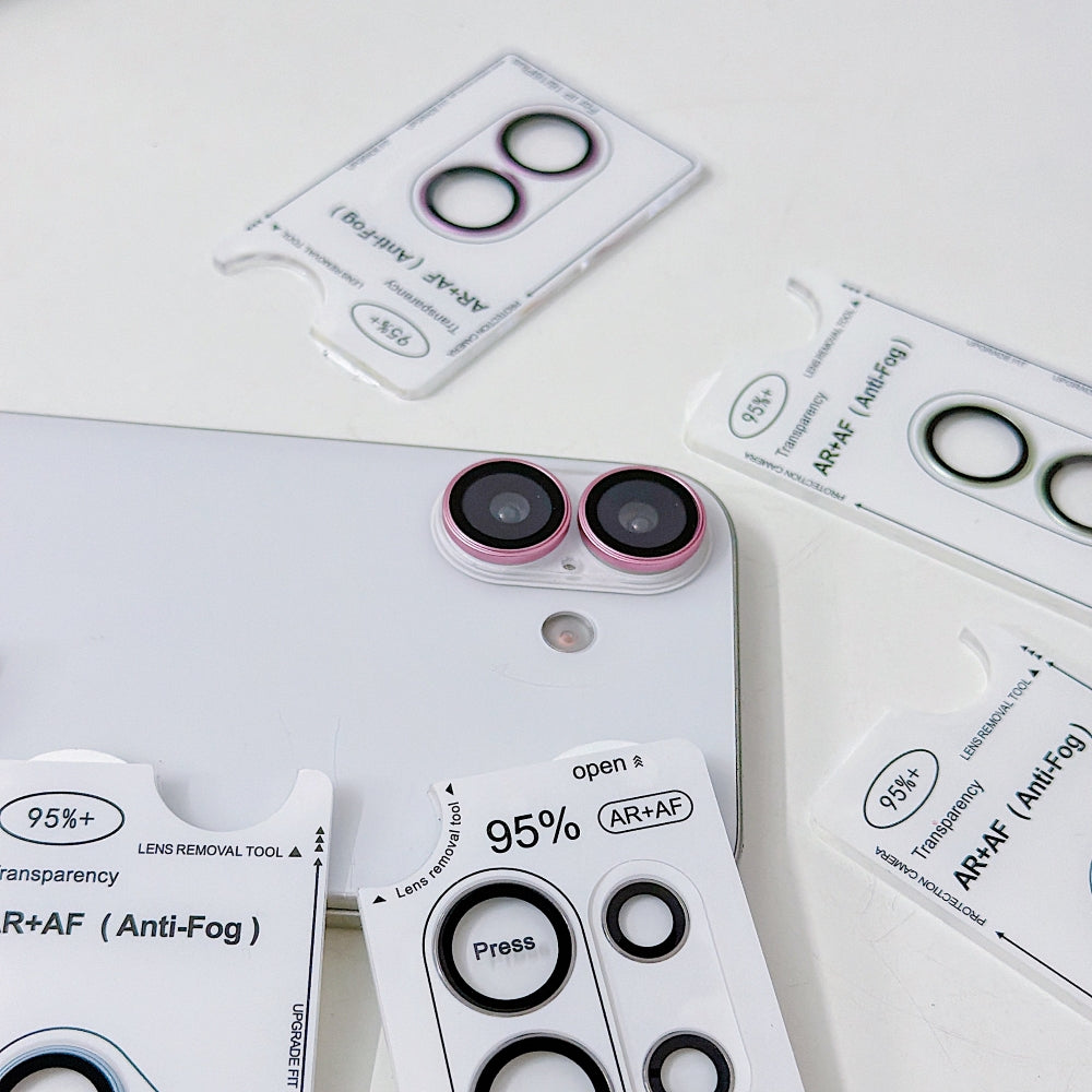 Camera Lens Protection Ring - iPhone Series AF+AF Anti-Reflection 3D Radian 9H Metal Aluminum Alloy