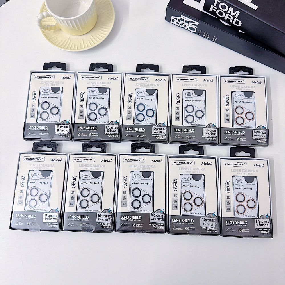 Camera Lens Protection Ring - iPhone Series AF+AF Anti-Reflection 3D Radian 9H Metal Aluminum Alloy