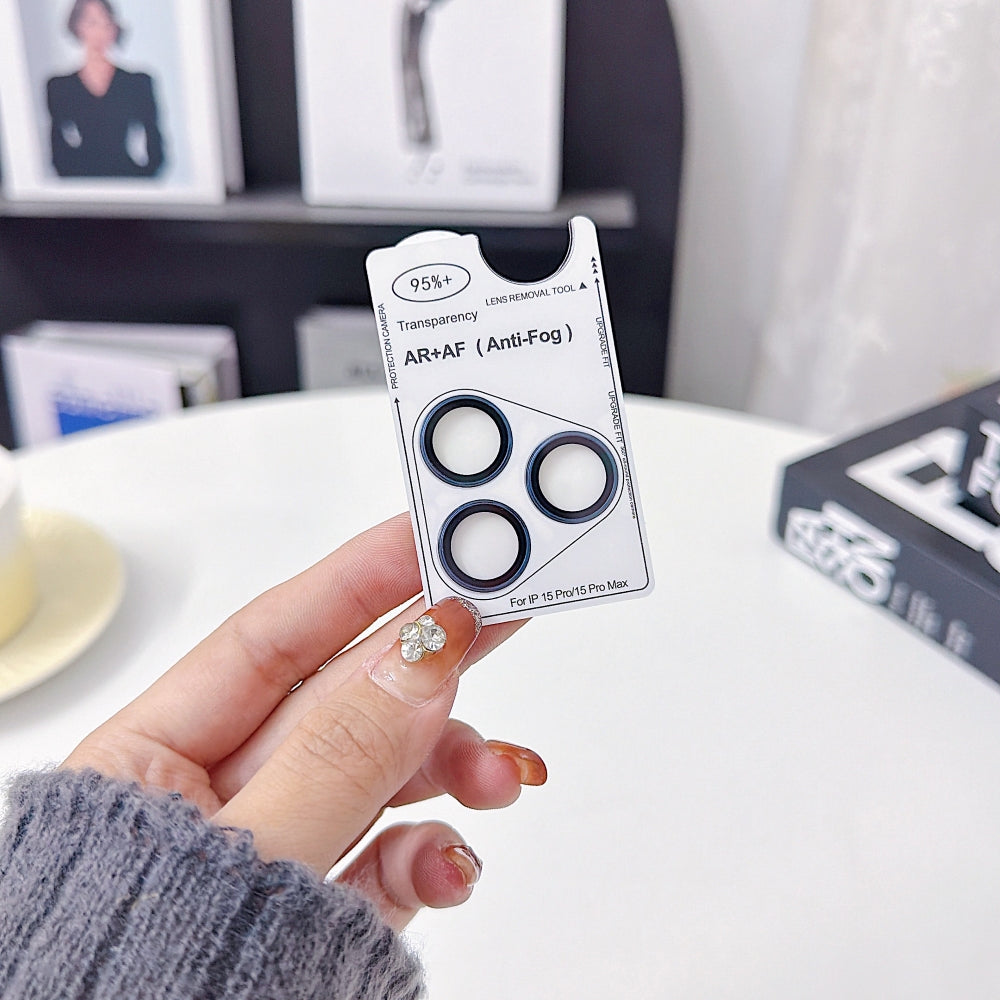 Camera Lens Protection Ring - iPhone Series AF+AF Anti-Reflection 3D Radian 9H Metal Aluminum Alloy