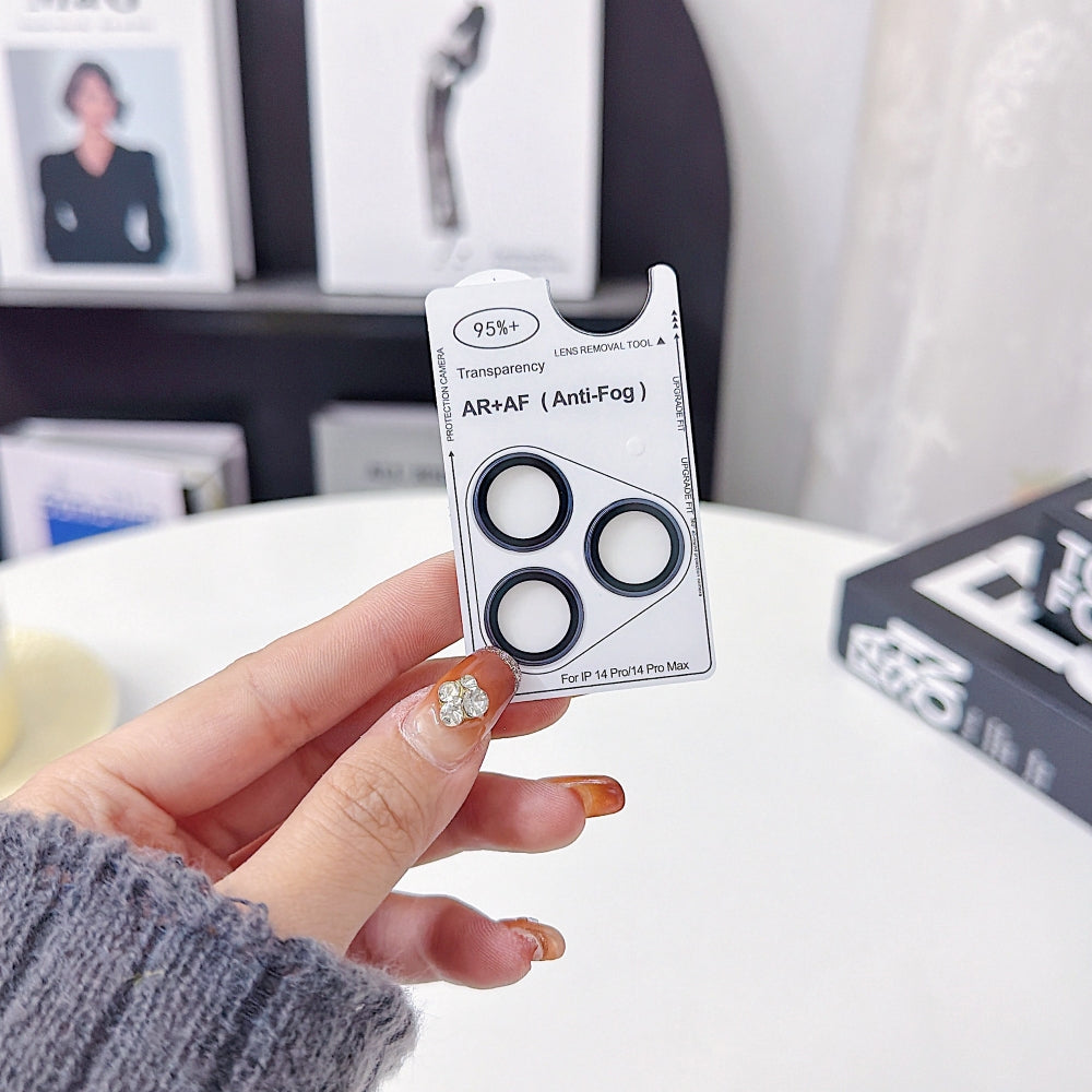 Camera Lens Protection Ring - iPhone Series AF+AF Anti-Reflection 3D Radian 9H Metal Aluminum Alloy