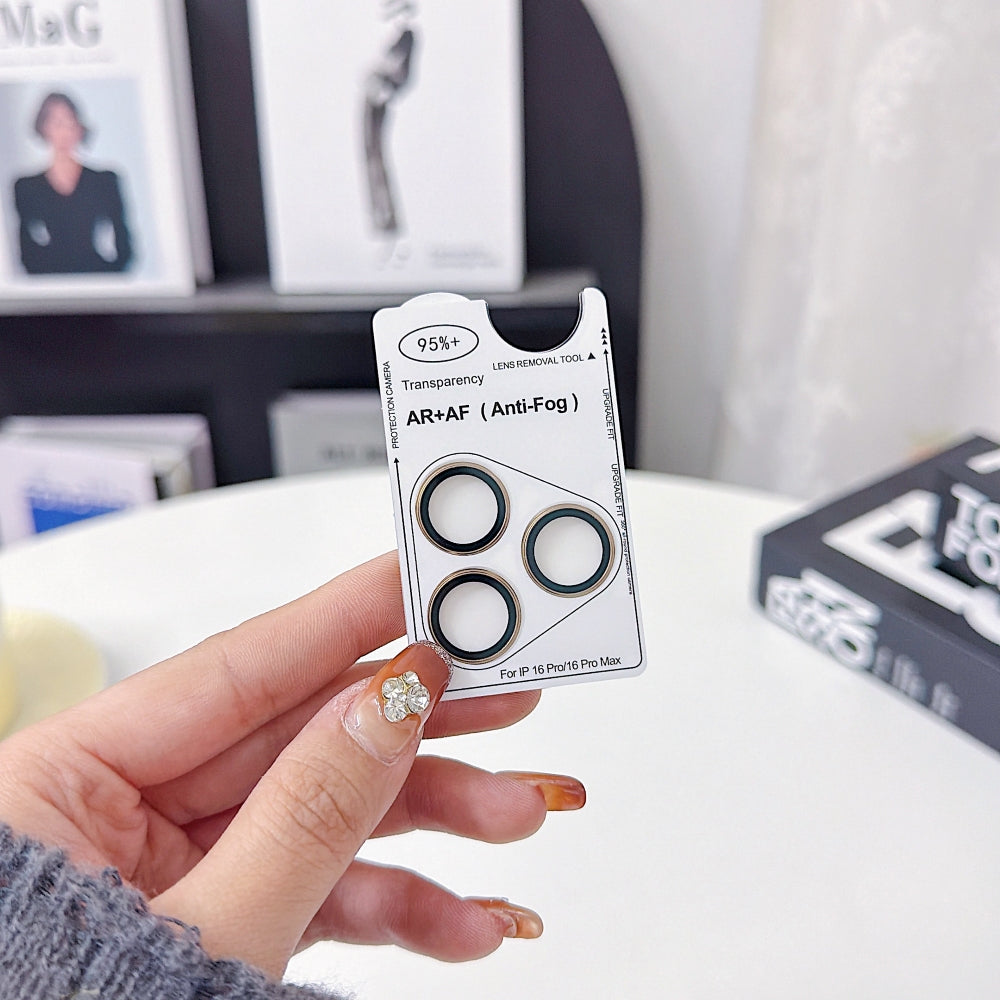 Camera Lens Protection Ring - iPhone Series AF+AF Anti-Reflection 3D Radian 9H Metal Aluminum Alloy
