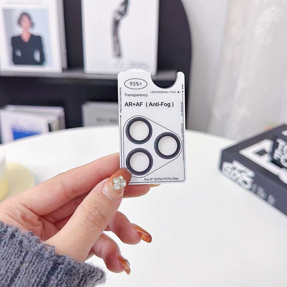 Camera Lens Protection Ring - iPhone Series AF+AF Anti-Reflection 3D Radian 9H Metal Aluminum Alloy