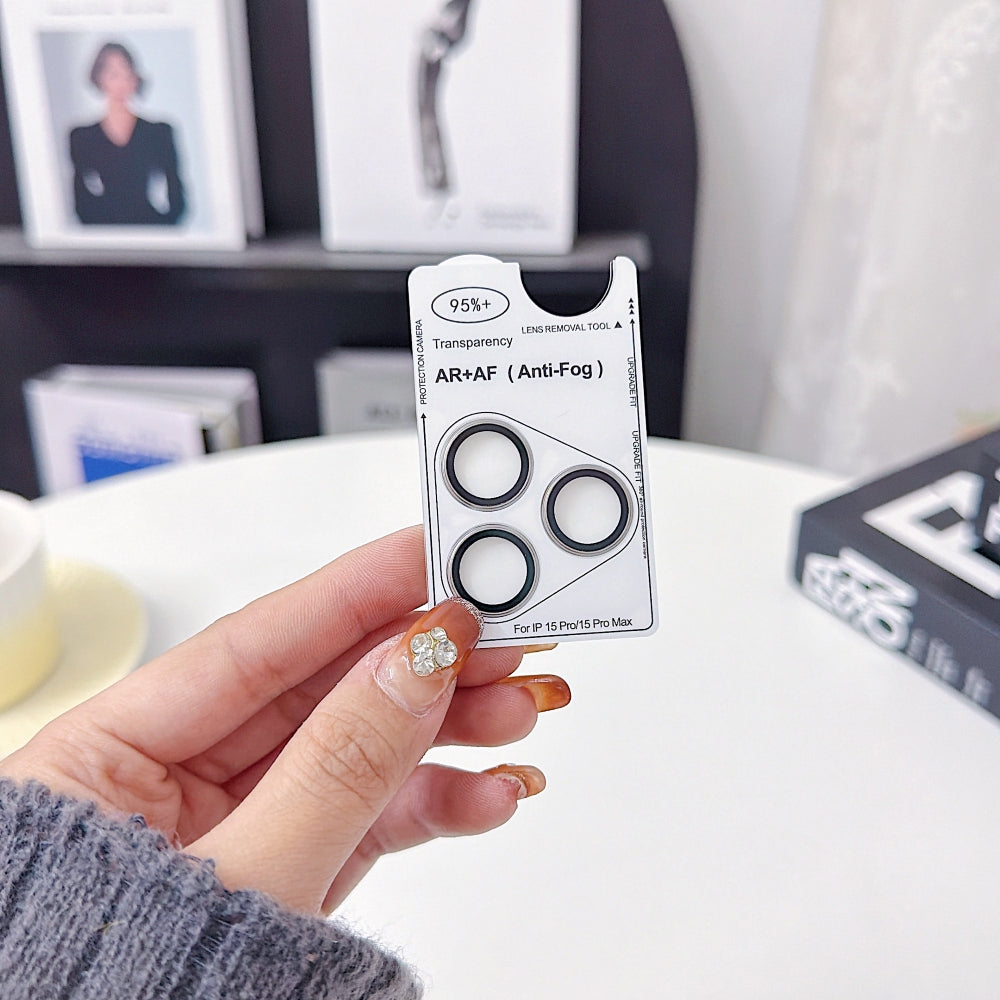 Camera Lens Protection Ring - iPhone Series AF+AF Anti-Reflection 3D Radian 9H Metal Aluminum Alloy