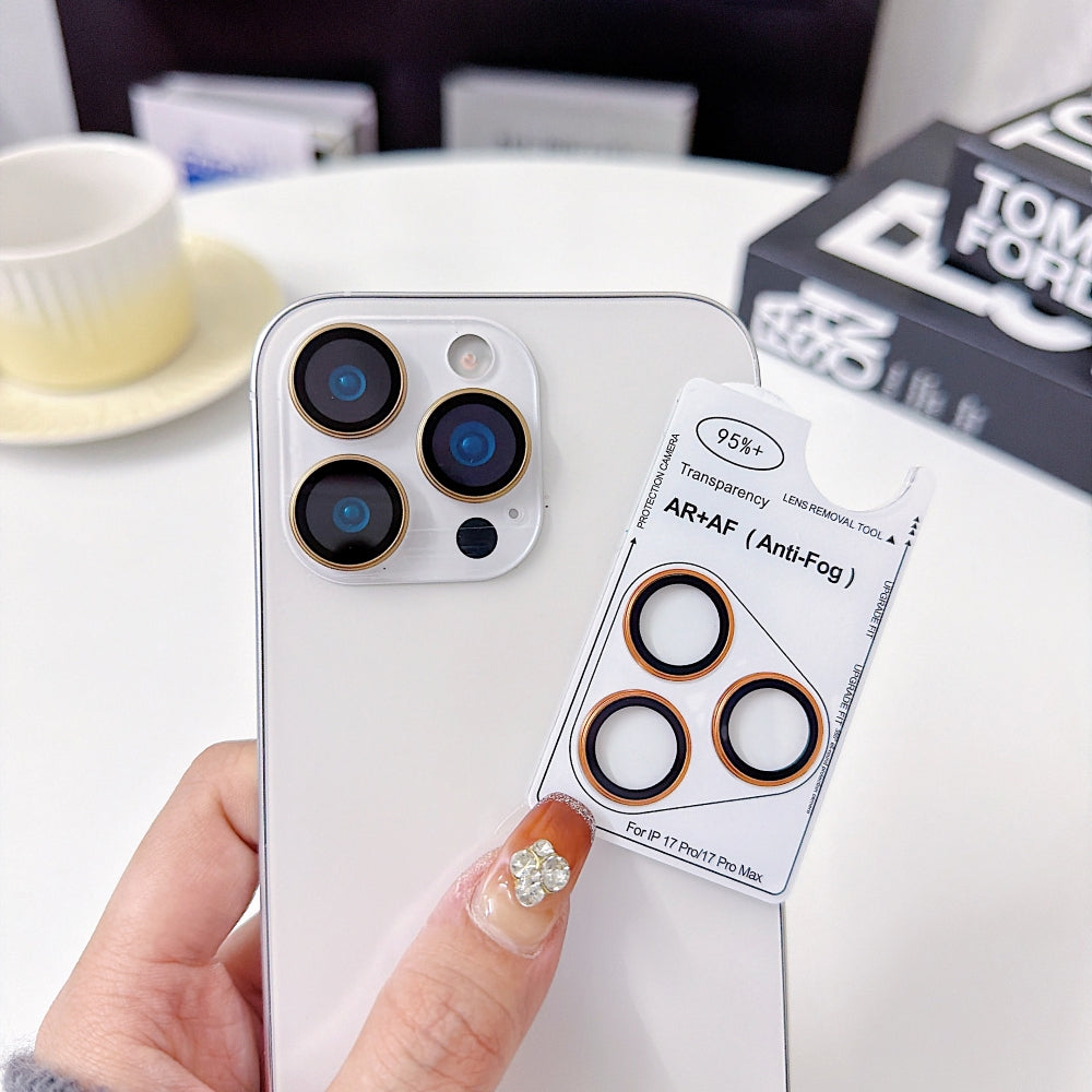 Camera Lens Protection Ring - iPhone Series AF+AF Anti-Reflection 3D Radian 9H Metal Aluminum Alloy