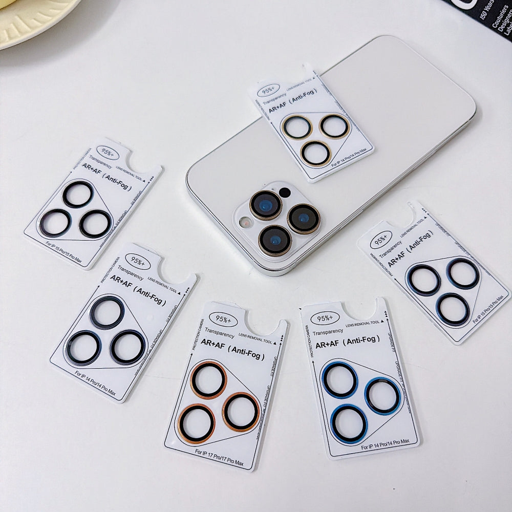 Camera Lens Protection Ring - iPhone Series AF+AF Anti-Reflection 3D Radian 9H Metal Aluminum Alloy