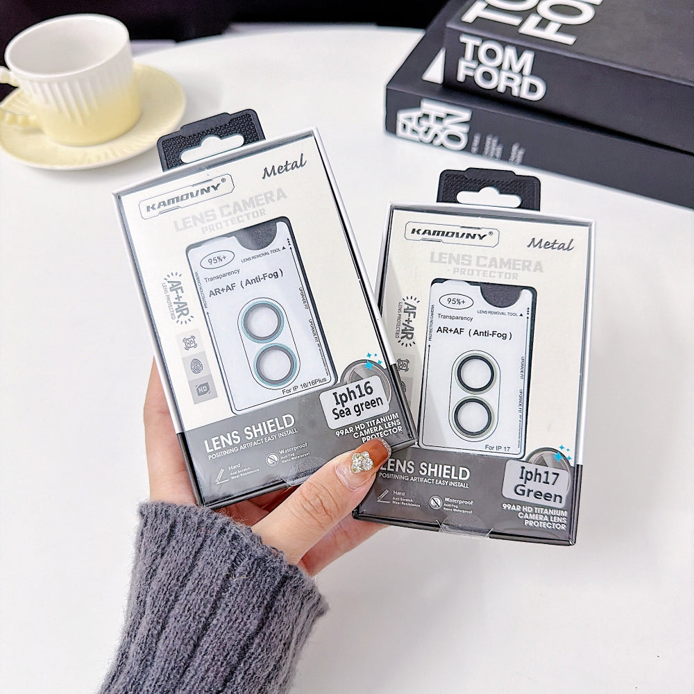 Camera Lens Protection Ring - iPhone Series AF+AF Anti-Reflection 3D Radian 9H Metal Aluminum Alloy