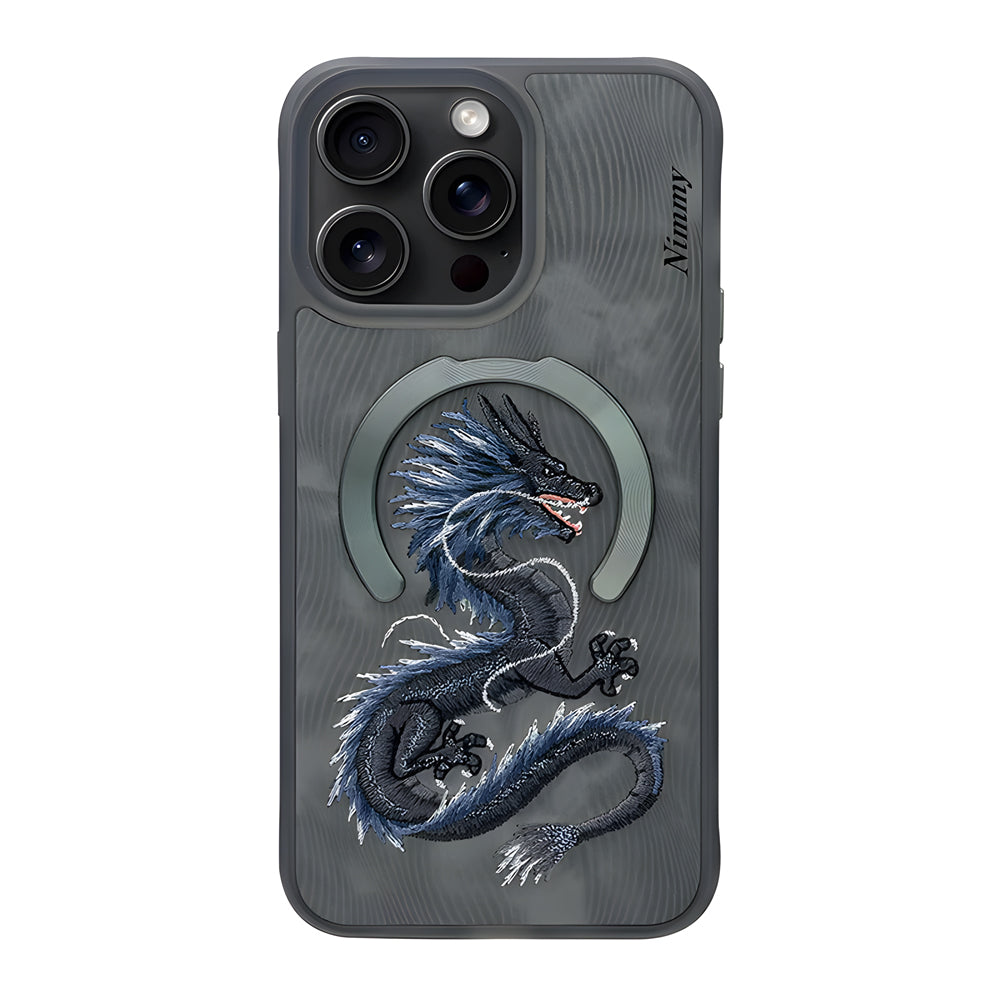 Nimmy Animal 3D Embroidery Leather PC (Hard) Phone Case - iPhone 15 Pro