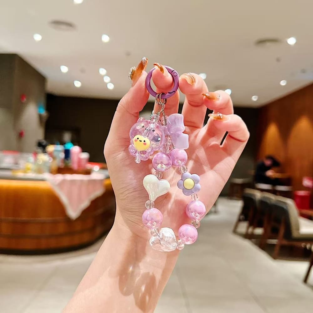 Anime Plastic Doll Beaded Phone Charm | Keychain | Handbag Charm