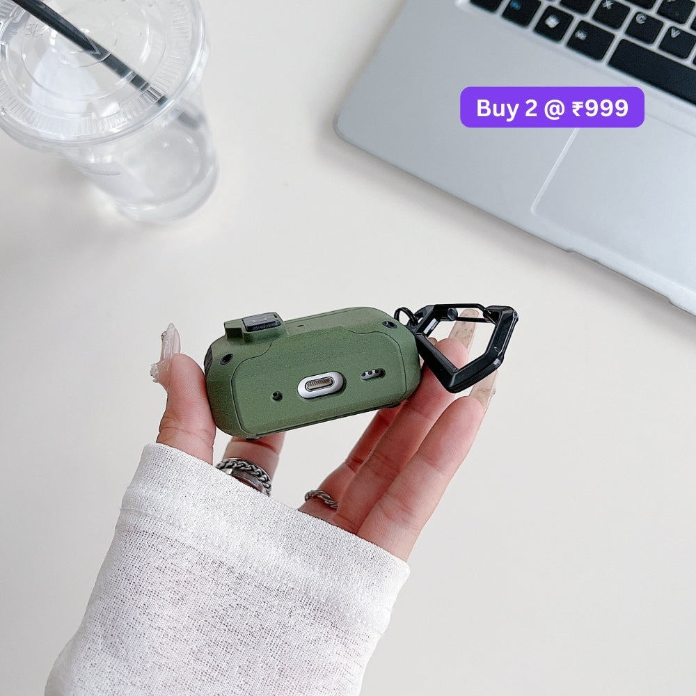 Anti-Scratch Protective PC (Hard) Airpod Case with Keychain Hook for Airpod Pro 2