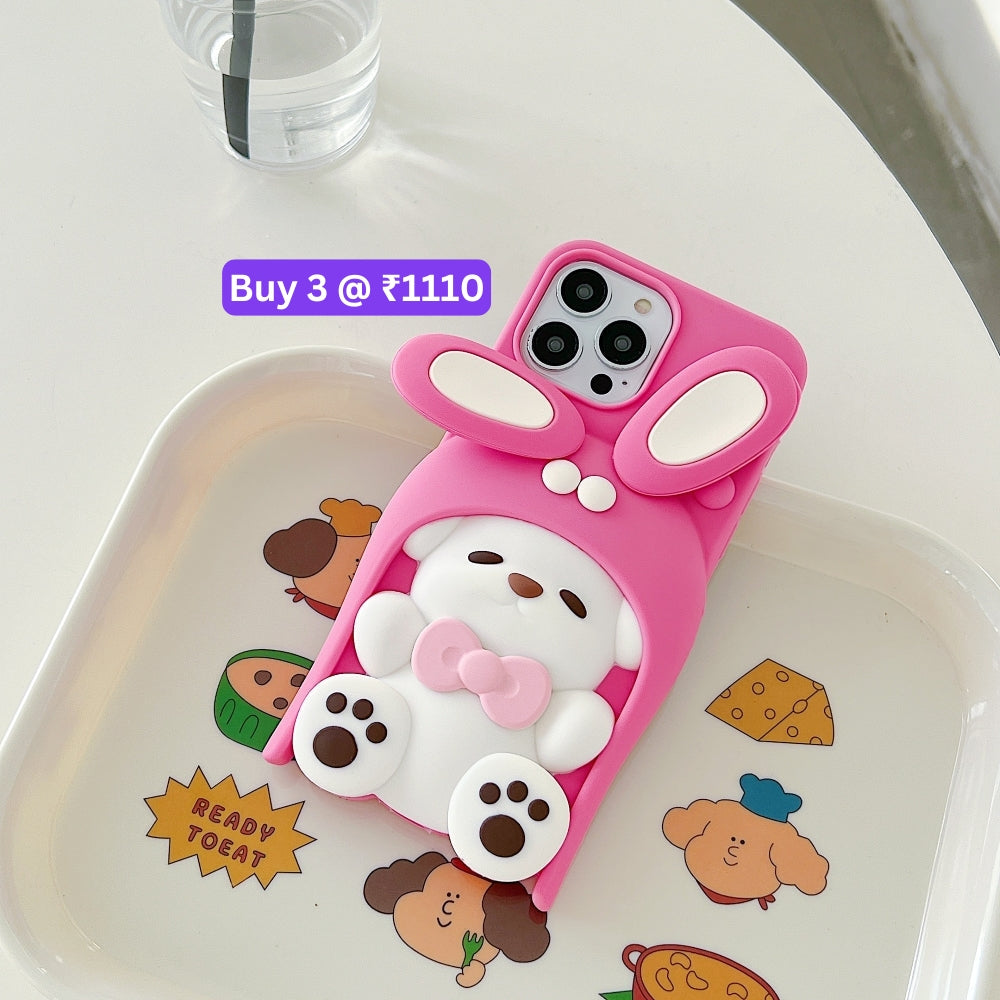 Anti-Slip Bunny TPU (Soft) Silicone Phone Case - iPhone 13 Pro Max