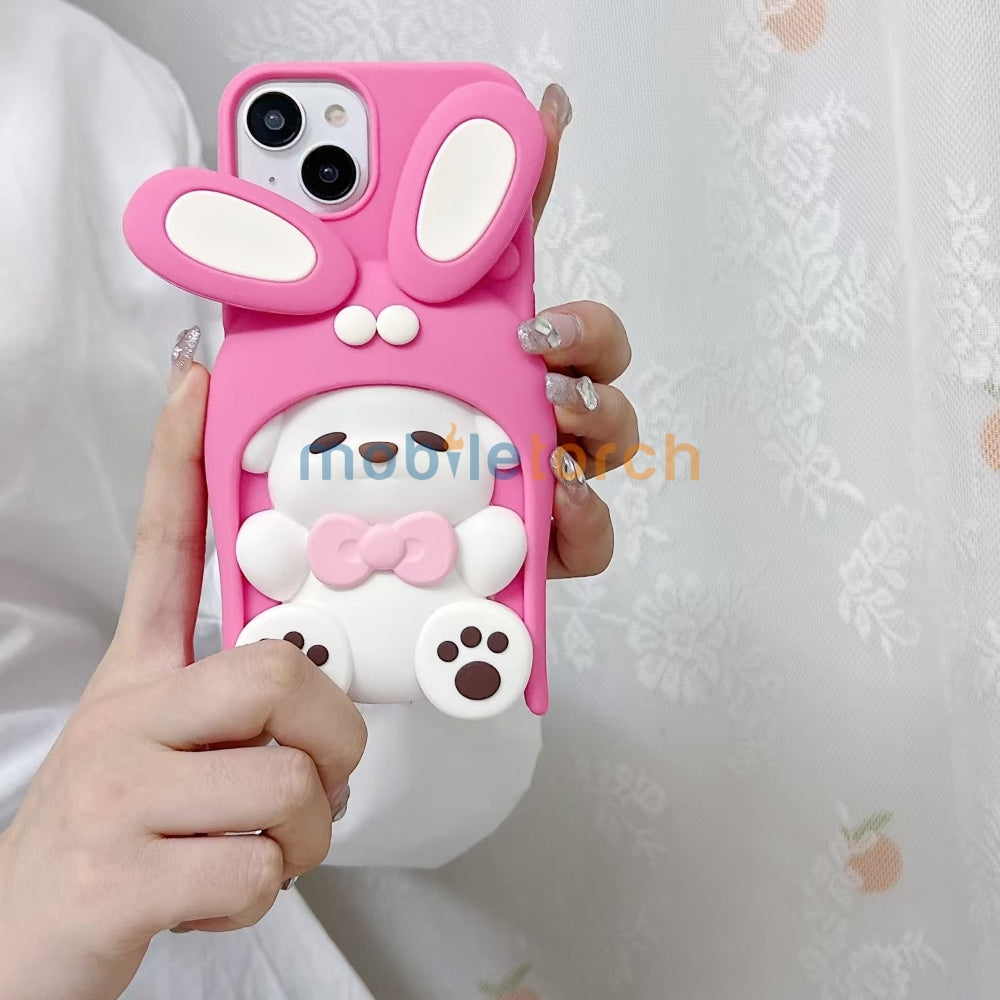 Anti-Slip Bunny TPU (Soft) Silicone Phone Case - iPhone 13 Pro Max